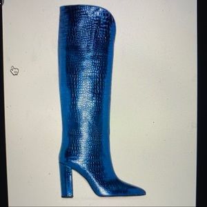 *ISO* Blue Croc Boots by Paris Texas in 8.5